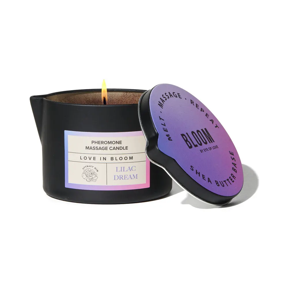 Eye Of Love Bloom Pheromone Massage Candle Lilac Dream 5 Oz. 1