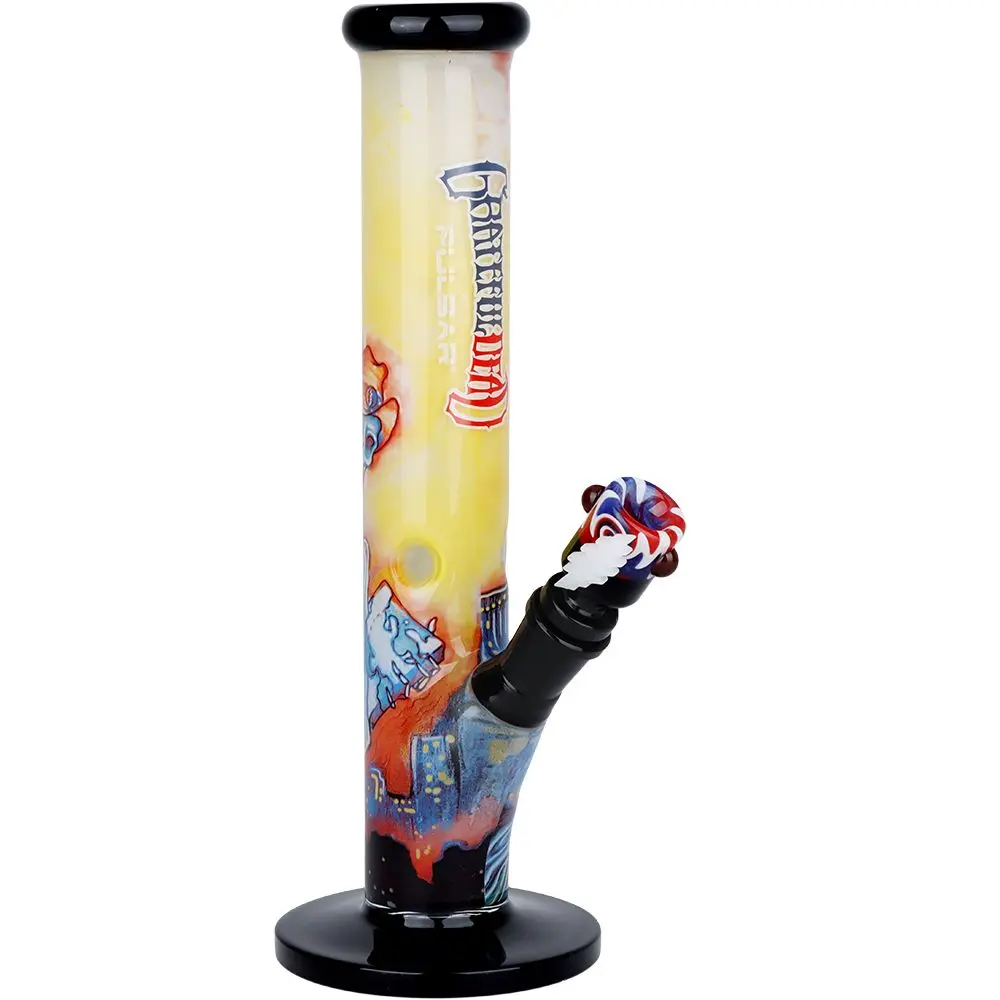 The Grateful Dead X Pulsar Inside Print Straight Tube Glass Water Pipe | 11.25" | 14Mm F 2