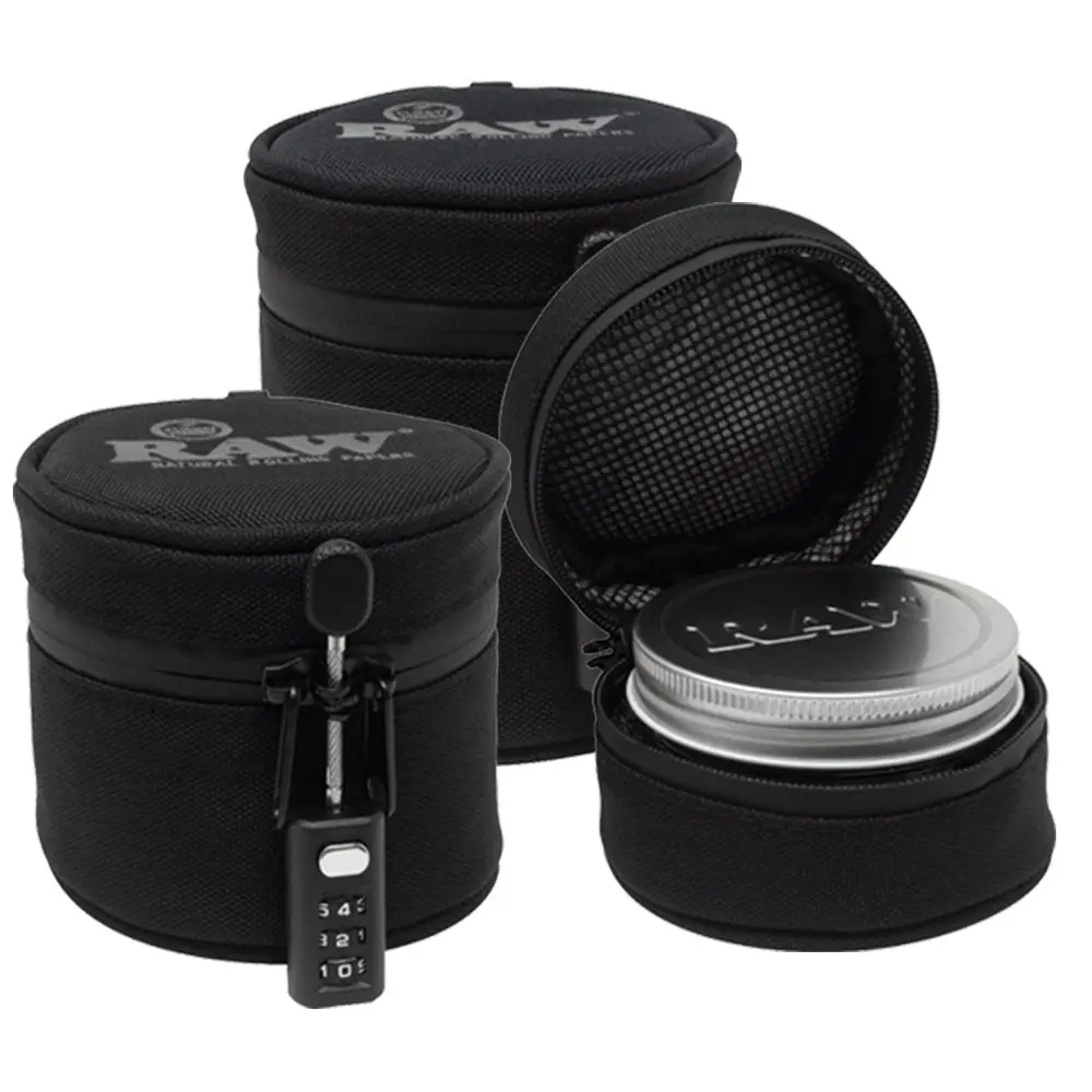 Raw Smell Proof Jar & Cozy W/ Lock 1