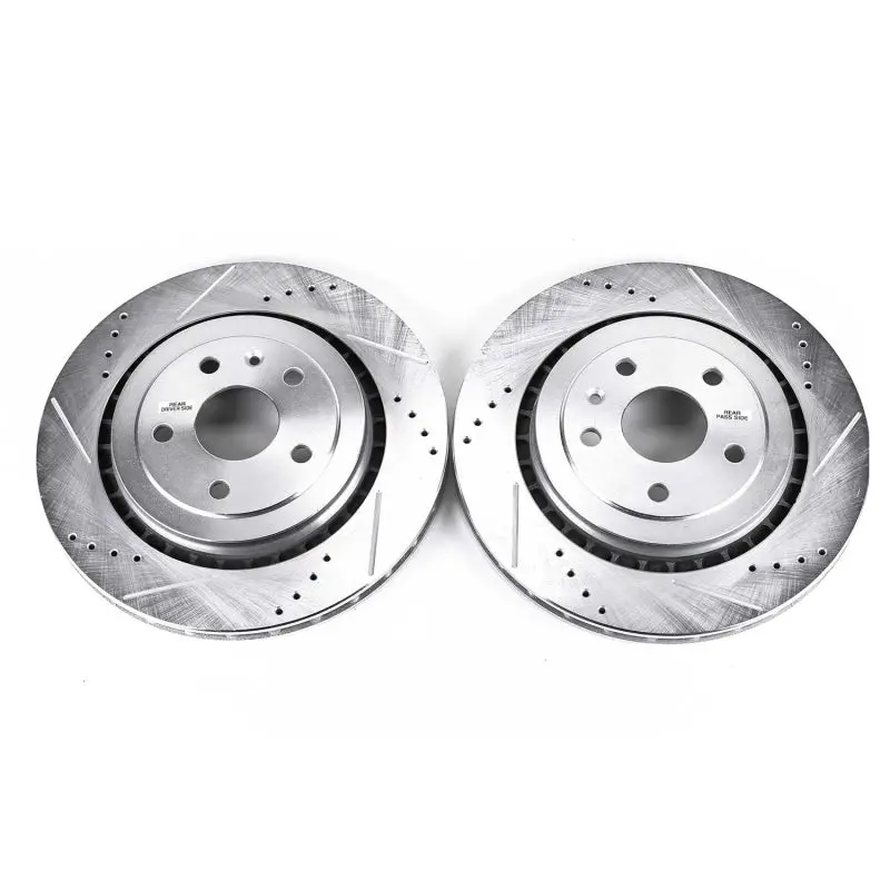 Power Stop 16-18 Cadillac Ats Rear Evolution Drilled & Slotted Rotors - Pair 1