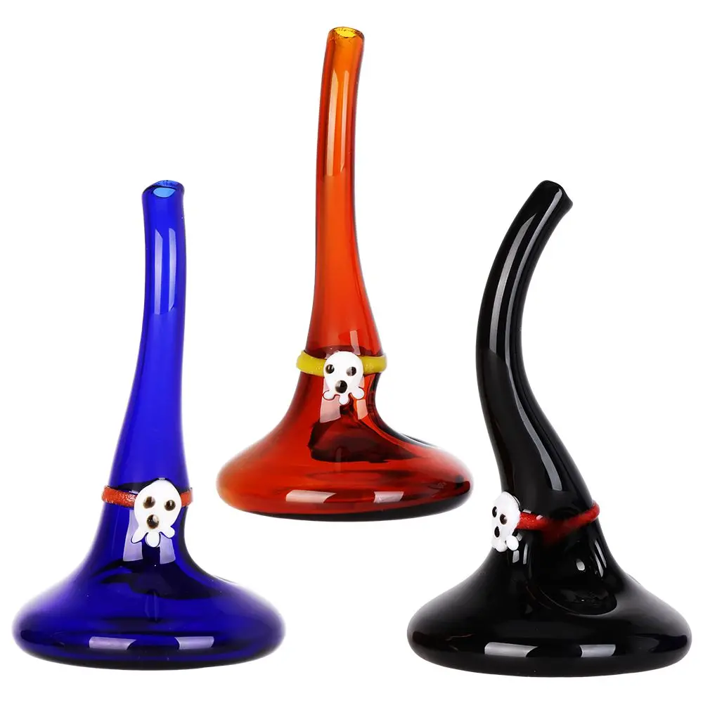 Witch's Hat Glass Hand Pipe - 4" / Colors Vary 1