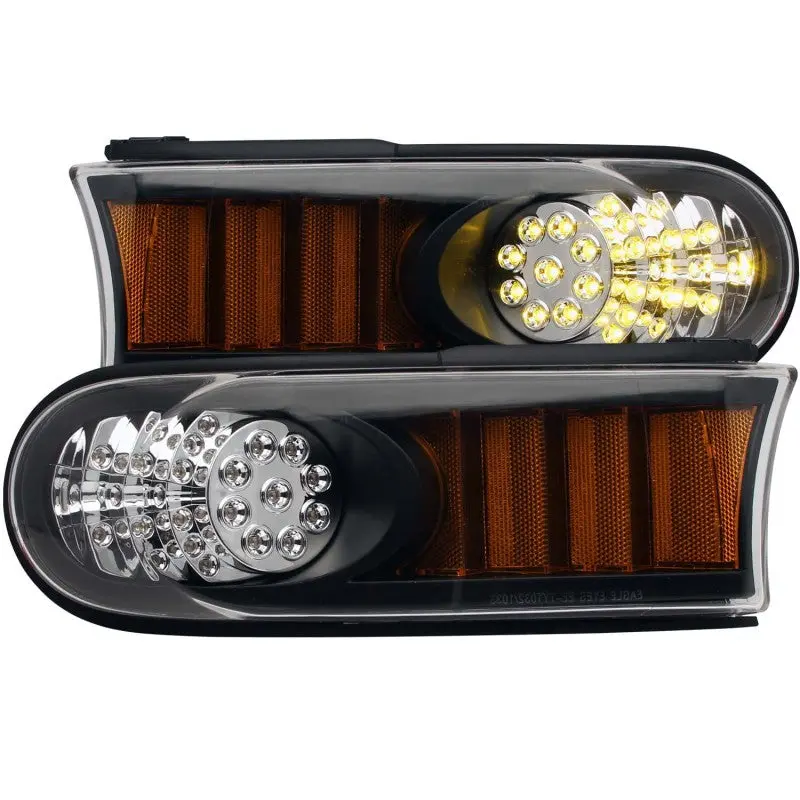 Anzo 2007-2013 Toyota Fj Cruiser Led Parking Lights Black W/ Amber Reflector 1