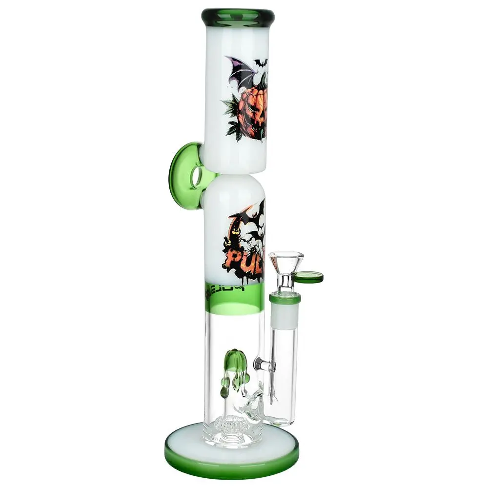 Pulsar Double Stacked Halloween Glass Water Pipe - 12.75" / 14Mm F 1