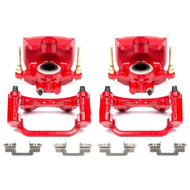 Power Stop 07-16 Cadillac Escalade Rear Red Calipers W/Brackets - Pair 1