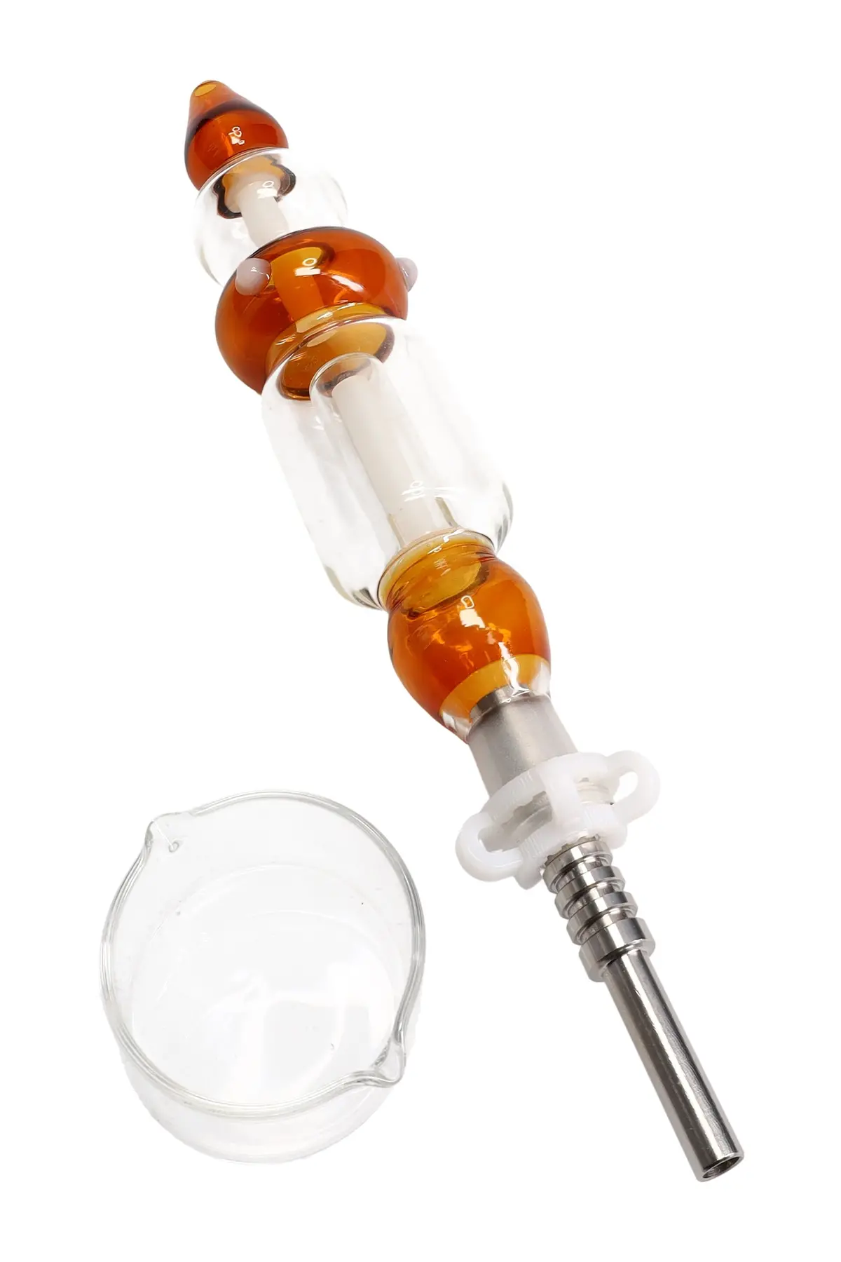 Colored Glass Dab Straw Kit “Color Pop” – 14.5 Mm – Stainless Tip – 9½″ 2