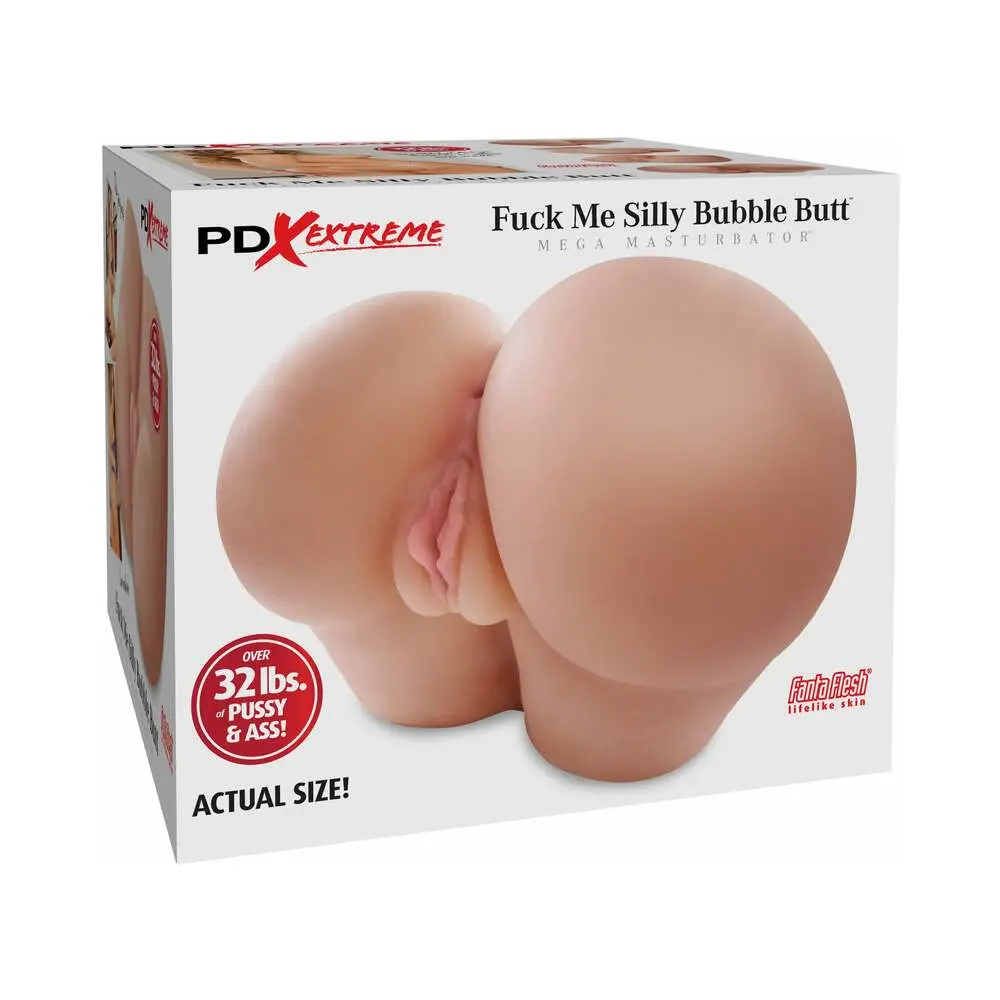 Pdx Fuck Me Silly Bubble Butt Dual-Entry Mega Masturbator Beige 1
