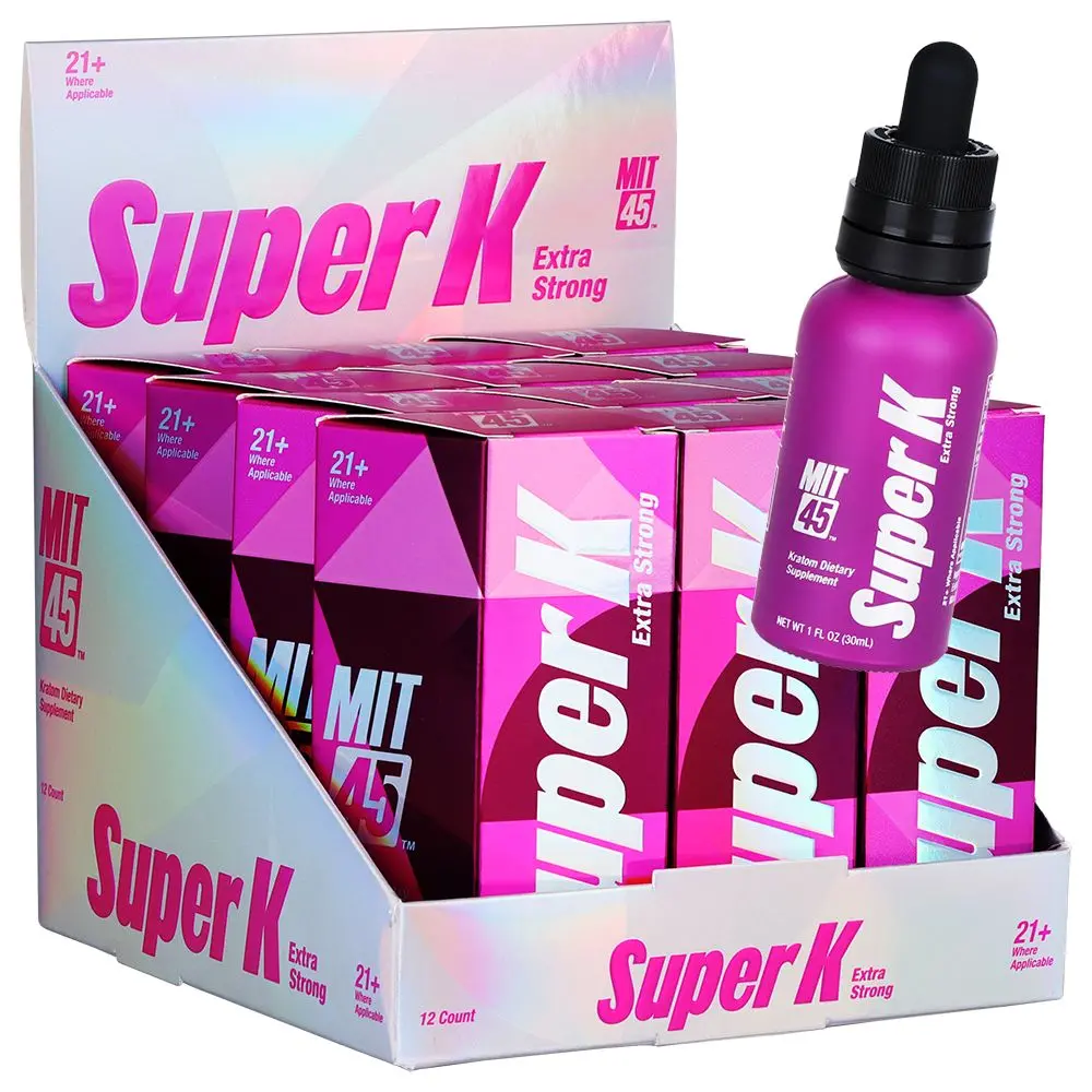 Mit45 Super K Extra Strong Kratom Shot - 375Mg / 30Ml 12Ct 1