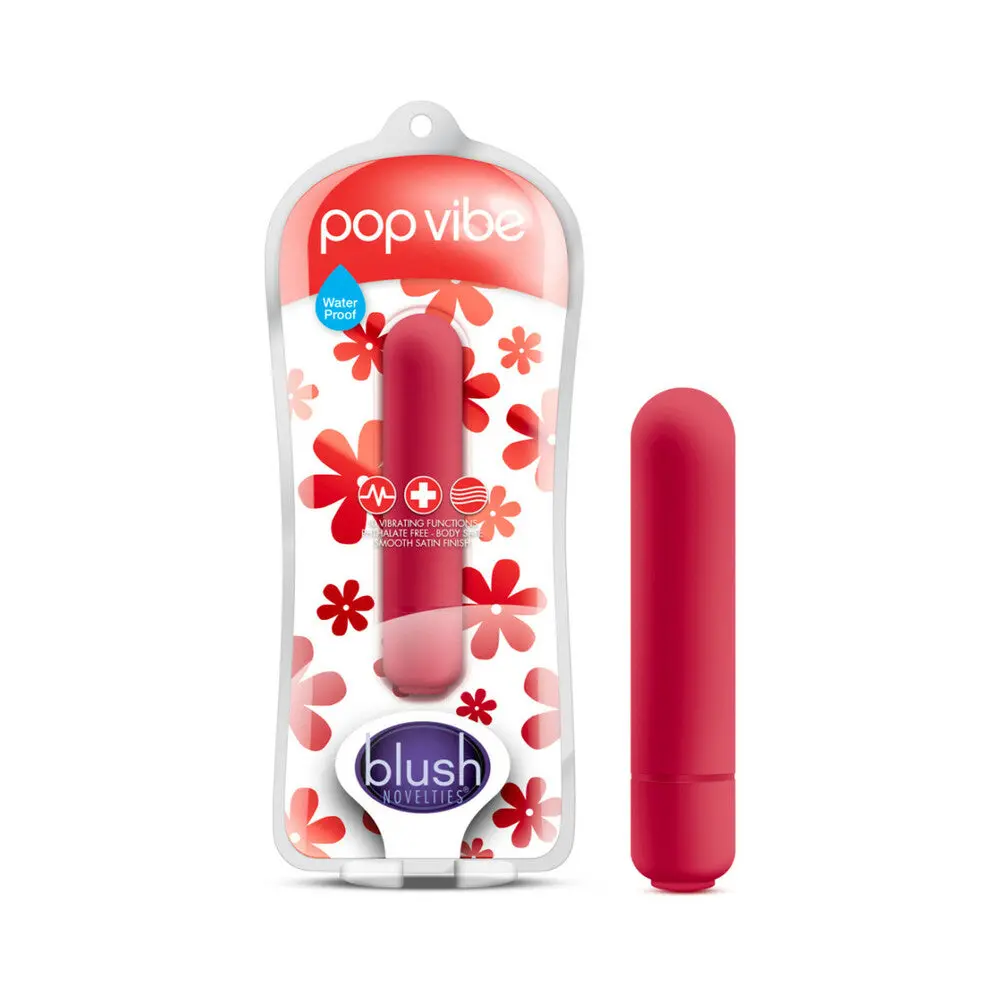 Blush Vive Pop Vibe Bullet Vibrator Cherry Red 1