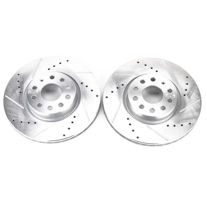 Power Stop 06-13 Audi A3 Front Evolution Drilled & Slotted Rotors - Pair 1