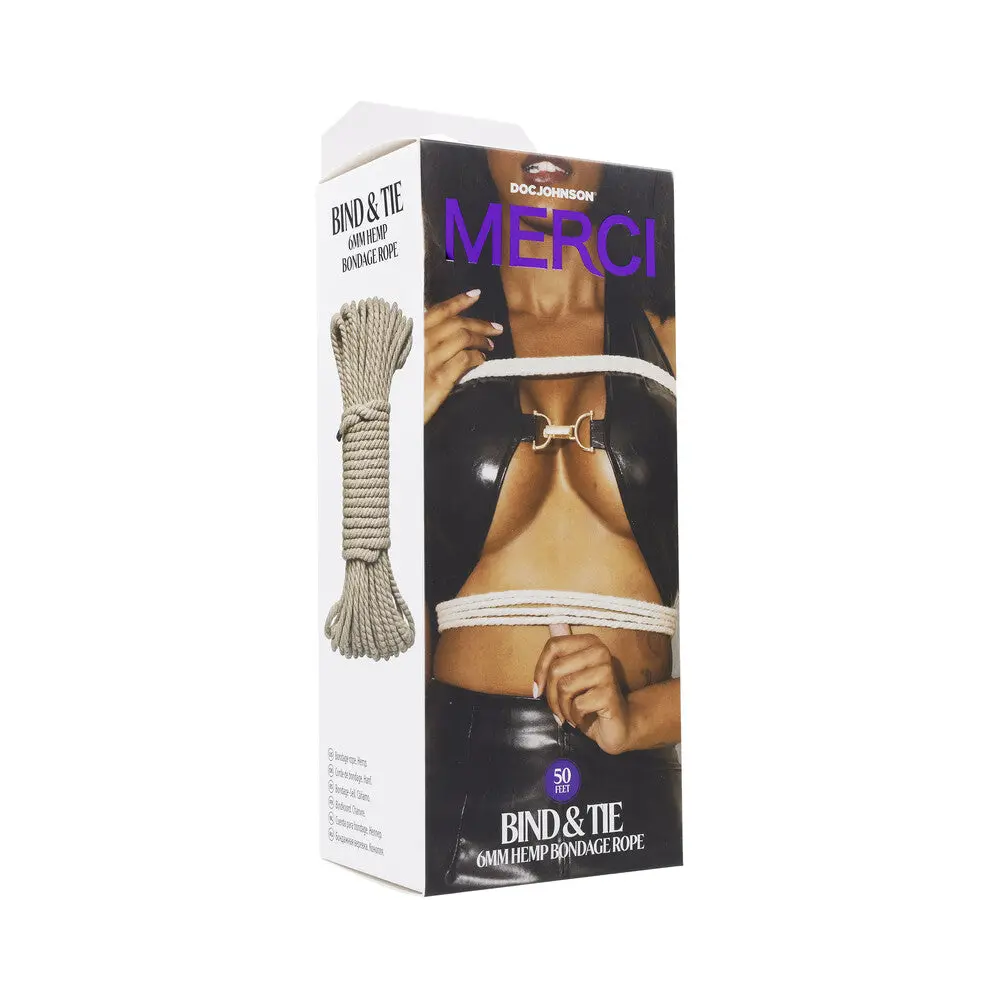 Merci Bind & Tie 6Mm Hemp Bondage Rope 50 Ft. Natural 1