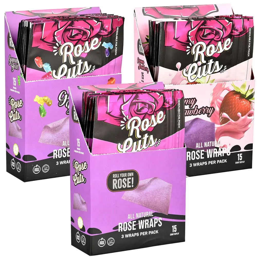 Rose Cuts Purple Rose Wraps | 3Pc | 15Pk Display 1