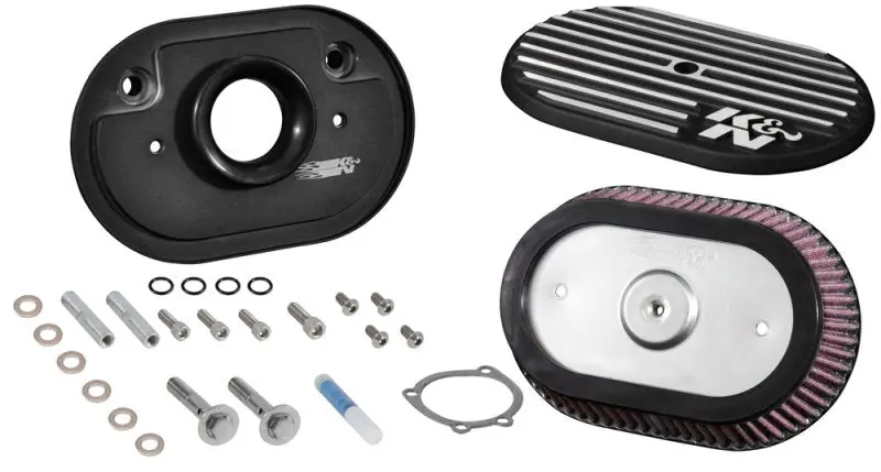 K&N Street Metal Intake System For 02-06 Harley Davidson Road King F/I 88Cl Side Draft Dyna/Softail 1