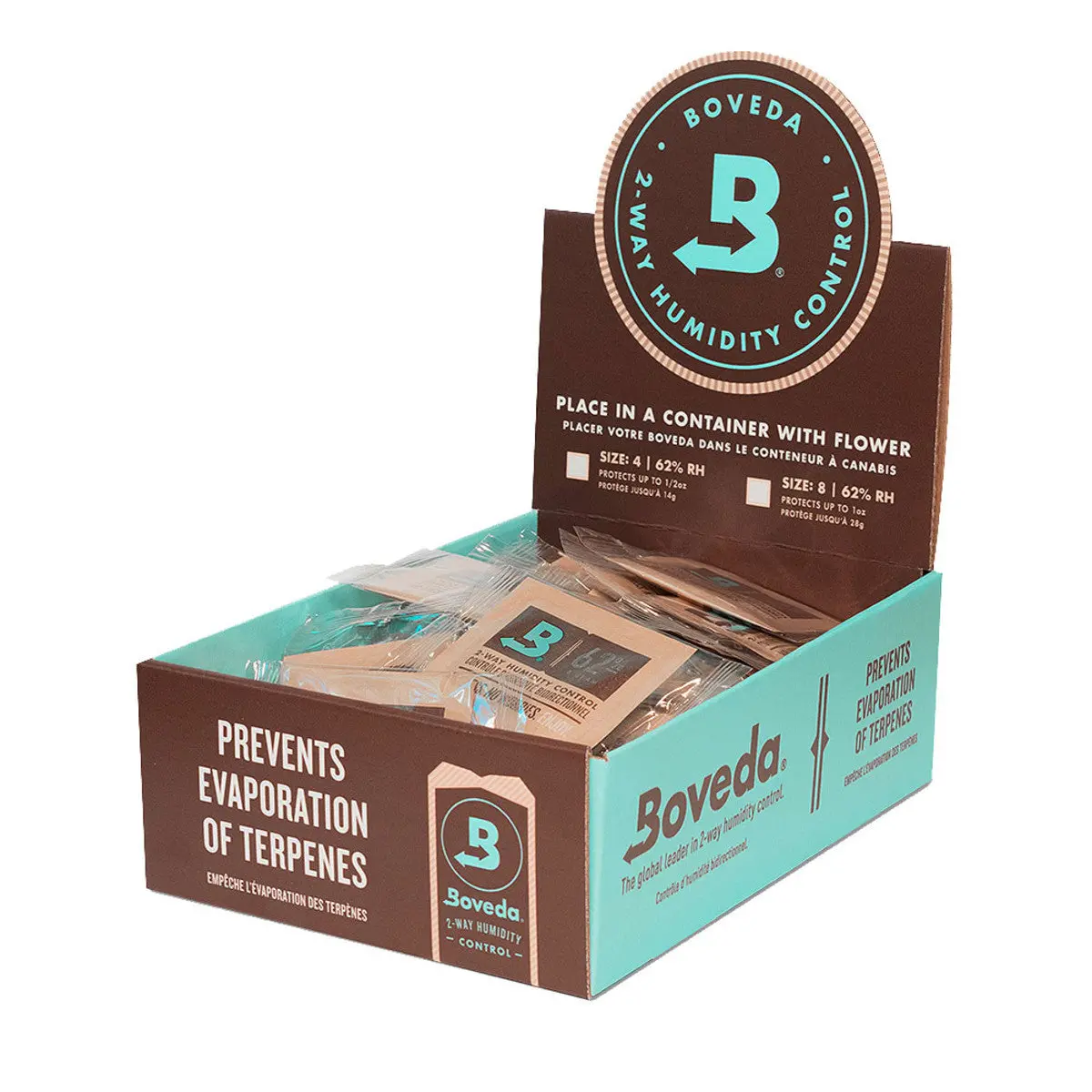 Boveda 2-Way Humidity Control - 62% / 8G 100 Pc Display - 1