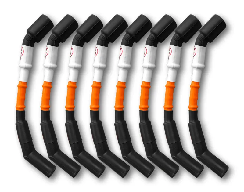 Kooks 10Mm Spark Plug Wires - Orange W/Black Boots (8 Pc. Set) 1