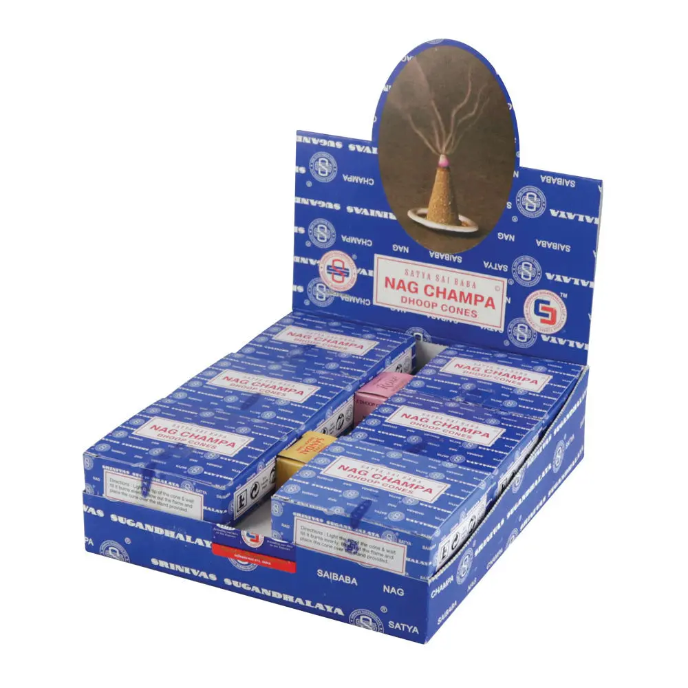 Satya Cone Incense - 12 Cones Per Pack 12Pcs 1
