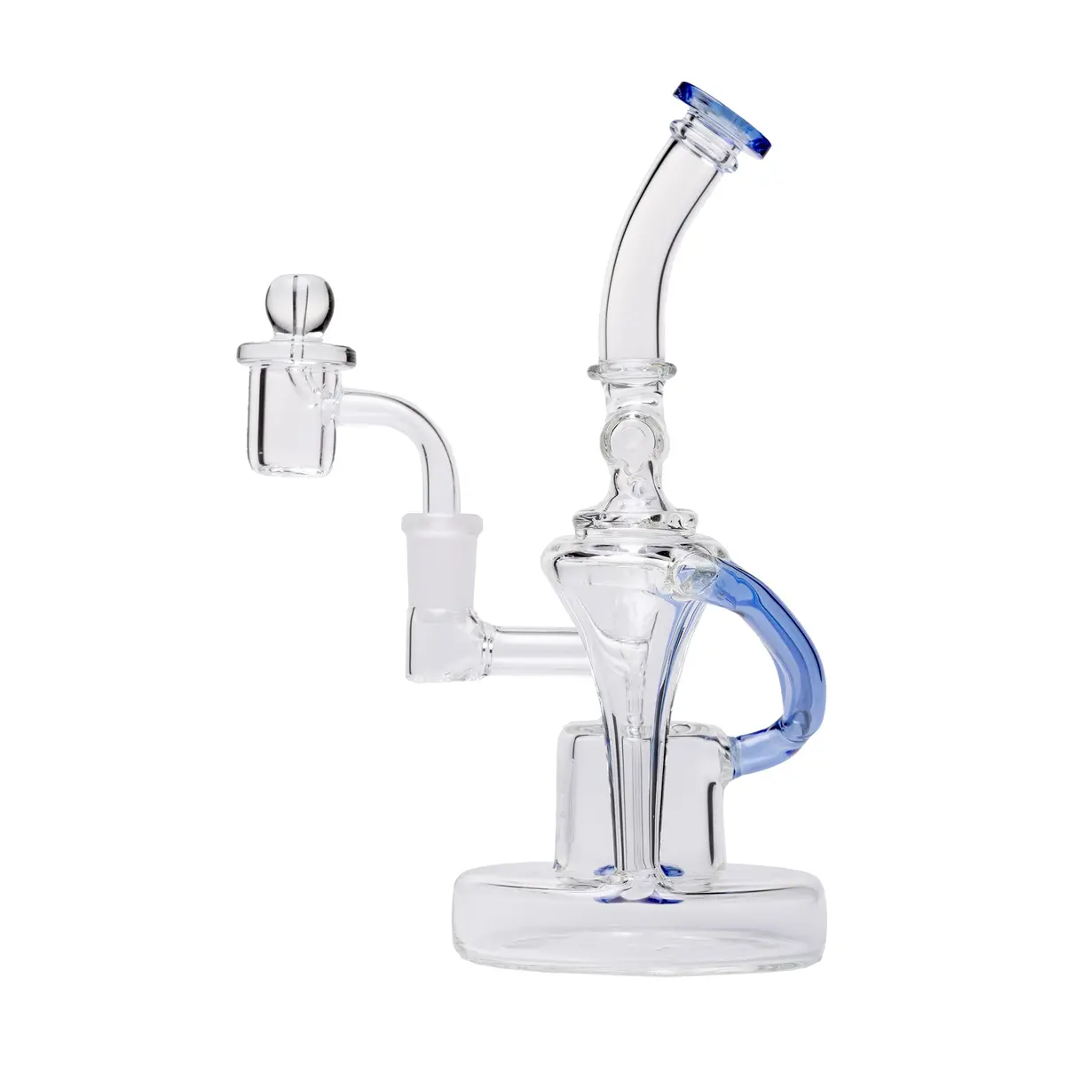 Human Grade Dualing Recycler Glass Rig Water Pipe 2