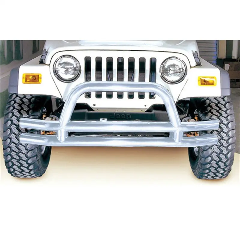 Rugged Ridge 3-In Double Tube Front Bumper Ss 76-06 Models 1
