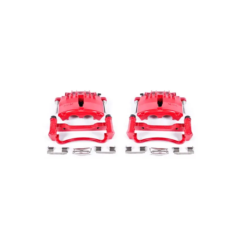 Power Stop 99-02 Ford Mustang Front Red Calipers W/Brackets - Pair 1