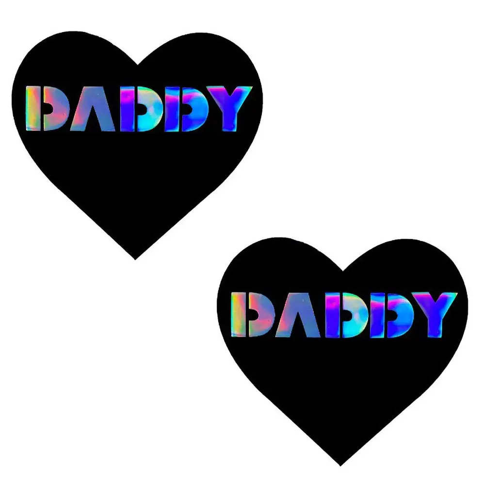 Neva Nude Pasty Daddy Heart Vinyl Black 1
