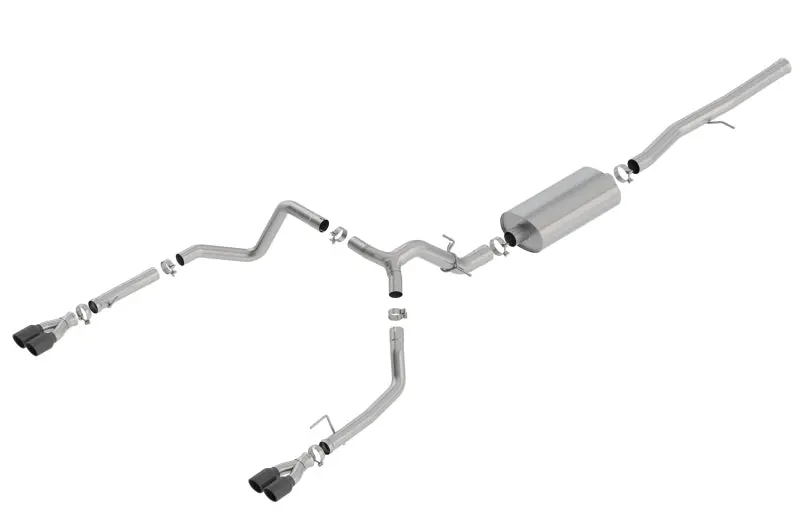 Borla 19 Chevrolet Silverado/Gmc Sierra 1500 6.2L Ss Touring Catback Exhaust - Black Chrome Tips 1