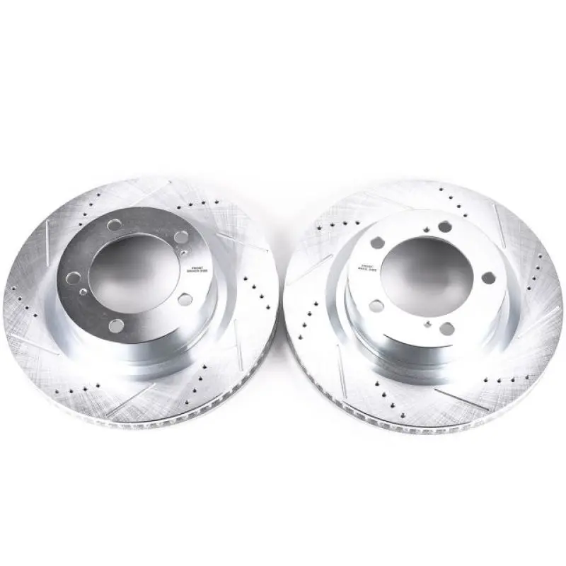 Power Stop 16-21 Toyota Land Cruiser Front Evolution Drilled & Slotted Rotors - Pair 1