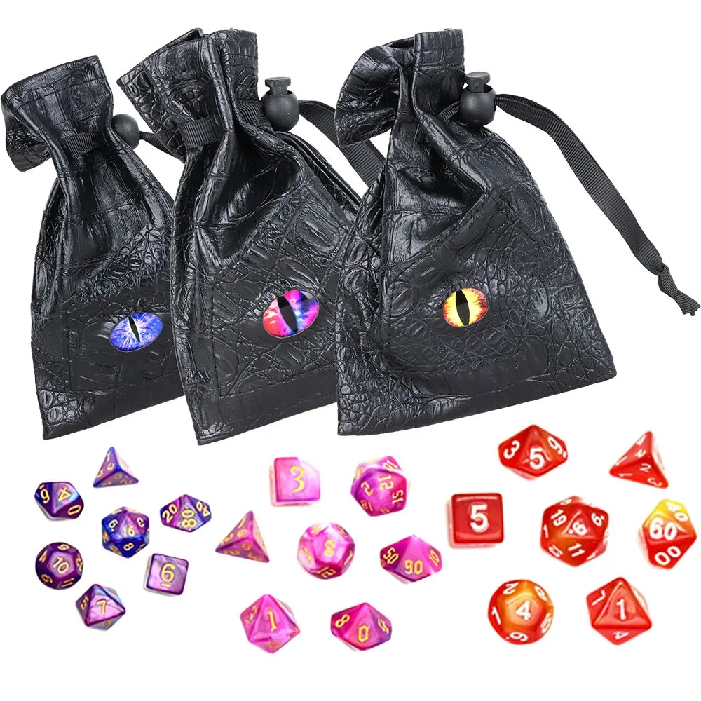 Dragon Eye Storage Pouch & Gaming Dice | 7Pc Set 1