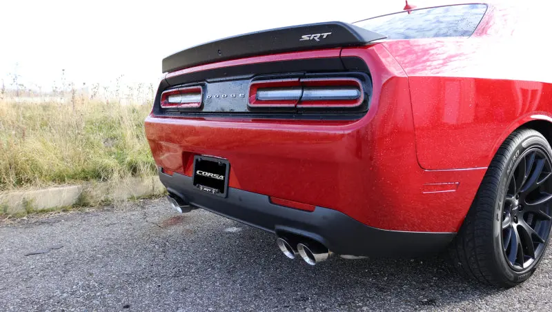 Corsa 2015-2023 Dodge Challenger Hellcat Dual Rear Exit Extreme Exhaust W/ 3.5In Polished Tips 1