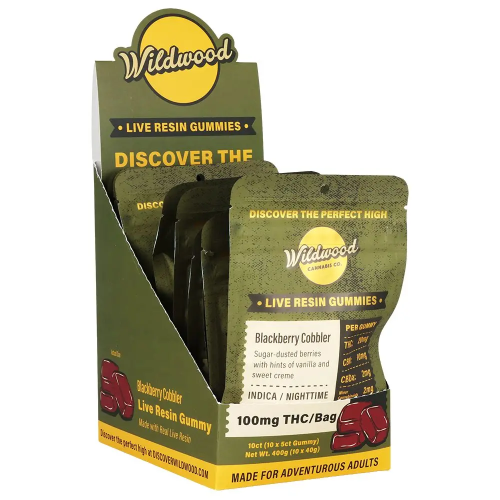 Wildwood Dispensary Grade Live Resin Thc Gummies | 100Mg | 5Pc | 10Pk Display 1