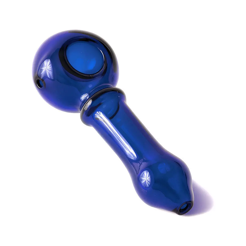 Cobalt Blue Glass Hand Pipe 1