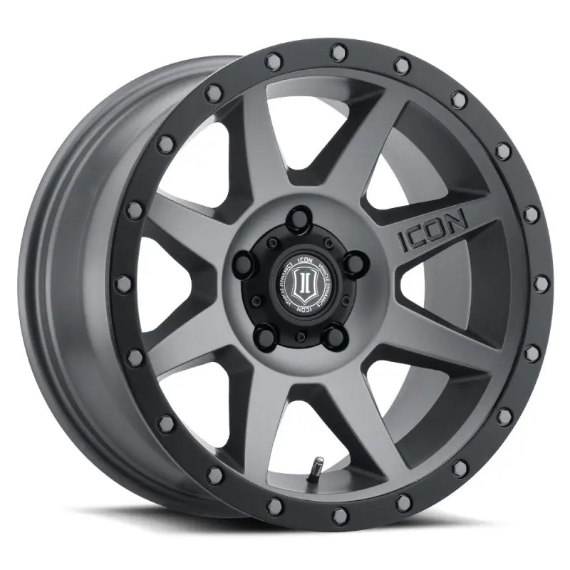 Icon Rebound Pro 17X8.5 5X4.5 0Mm Offset 4.75In Bs 71.5Mm Bore Titanium Wheel 1