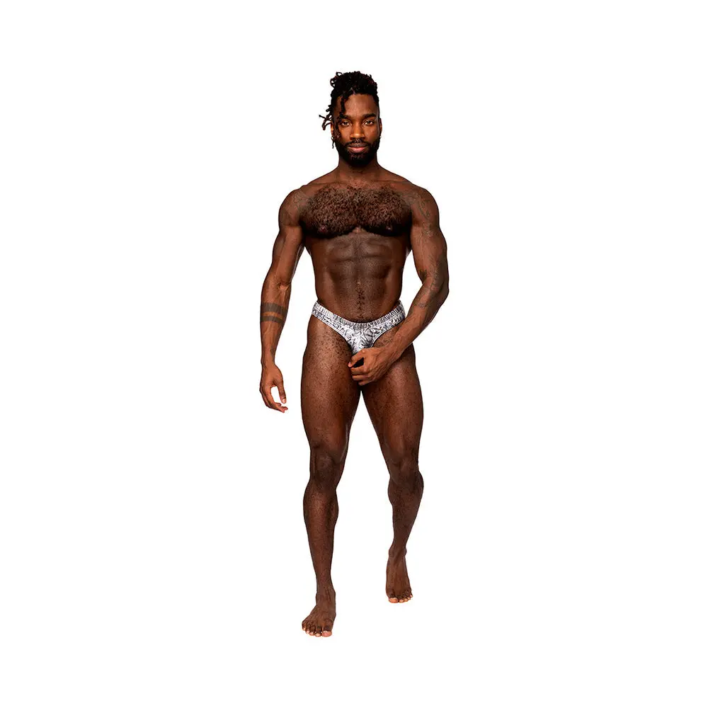 Male Power S'naked Power Sock Silver/Black L/Xl 1