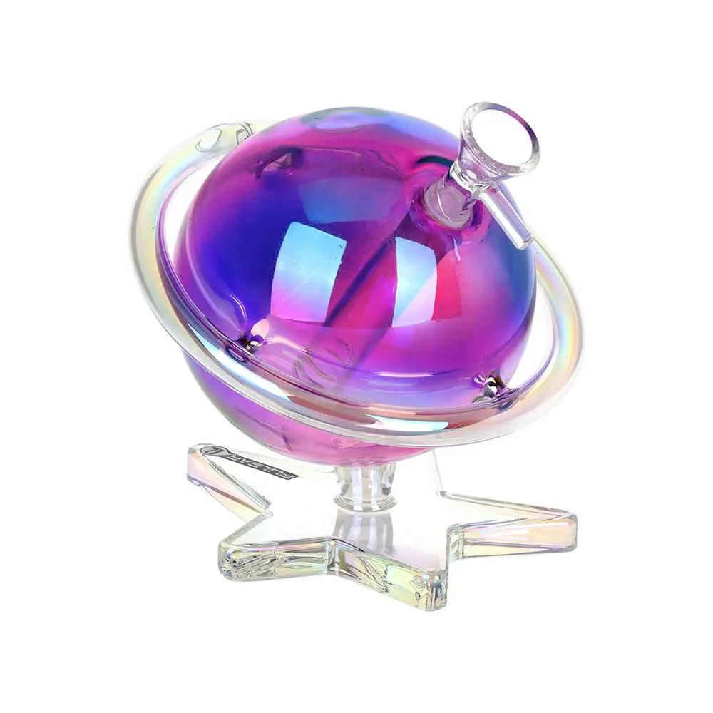 Pulsar Planetary Ring Electroplated Glass Water Pipe - 5.5" / 14Mm F 1