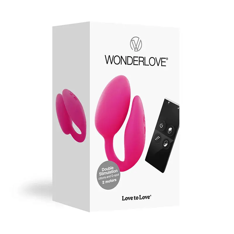 Love To Love Wonderlove Dual Stimulation Clitoris & G-Spot Vibrator With Remote Pink 1