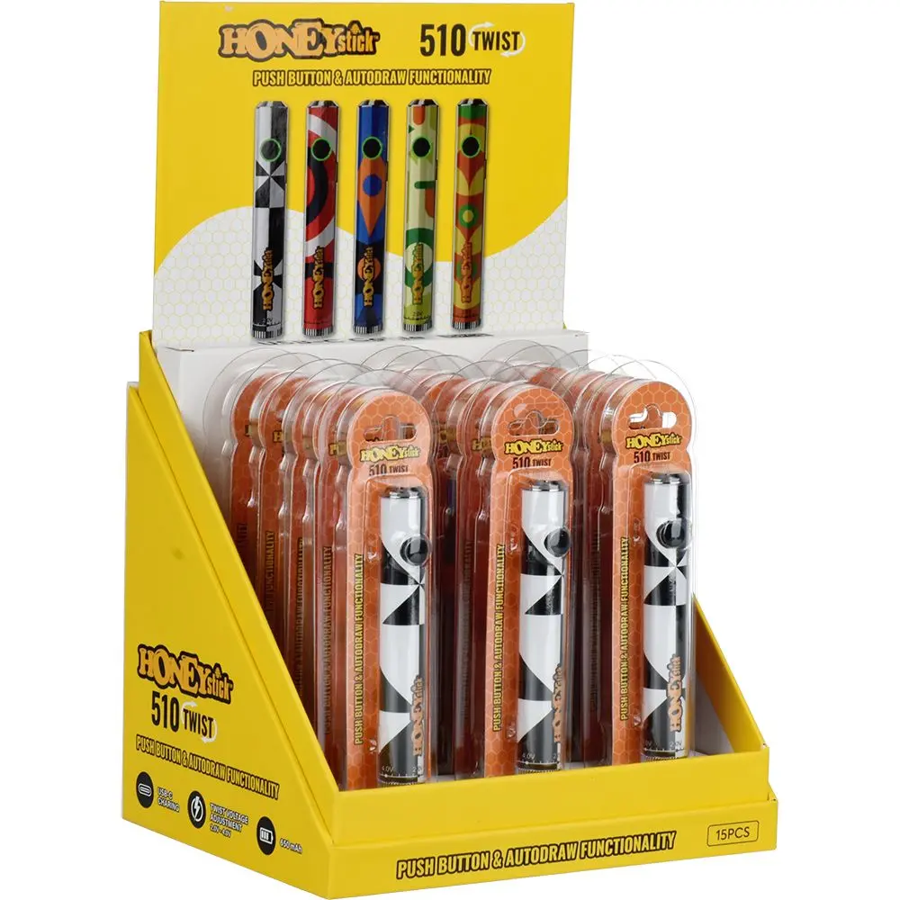 Honeystick 510 Twist Design Series Battery - 650Mah 15Ct 1
