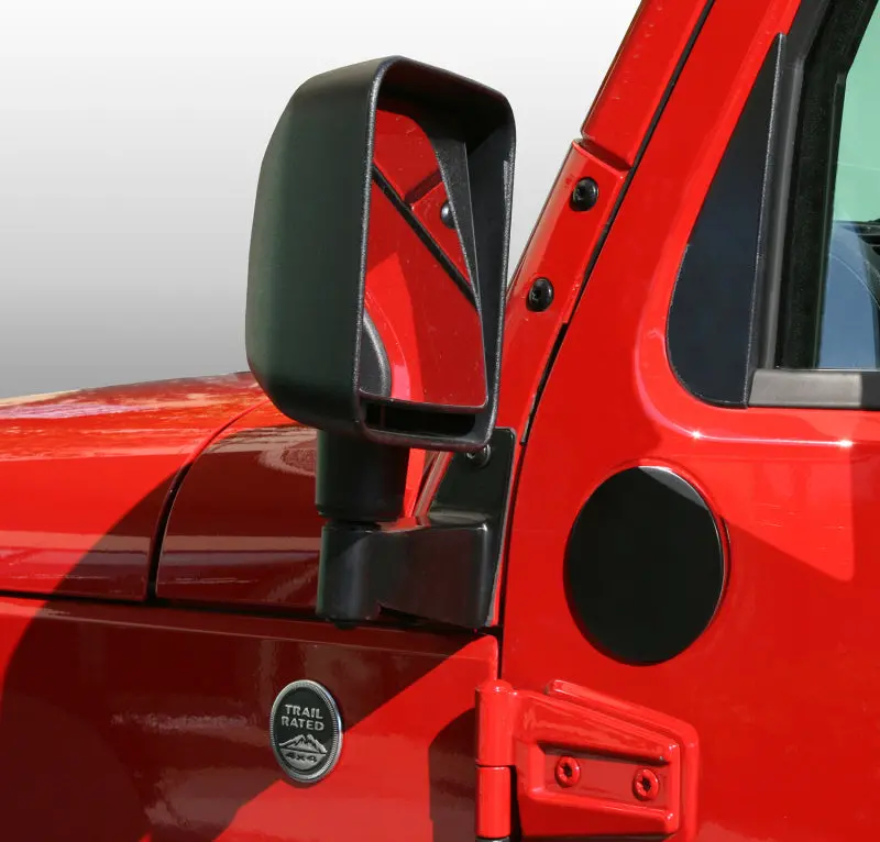 Rugged Ridge 07-18 Jeep Wrangler Jk Black Mirror Filler Plates 1