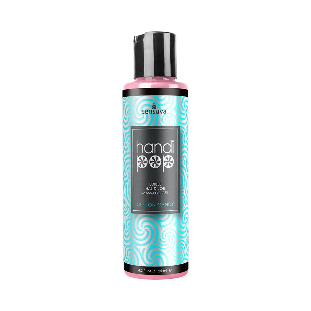 Sensuva Handipop Edible Massage Gel Cotton Candy 4.2 Oz. 1