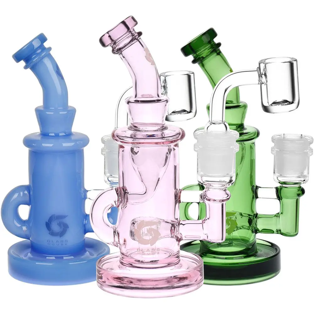 Glass House Mini Incycler Dab Rig - 5.75" / 14Mm F / Colors Vary 1