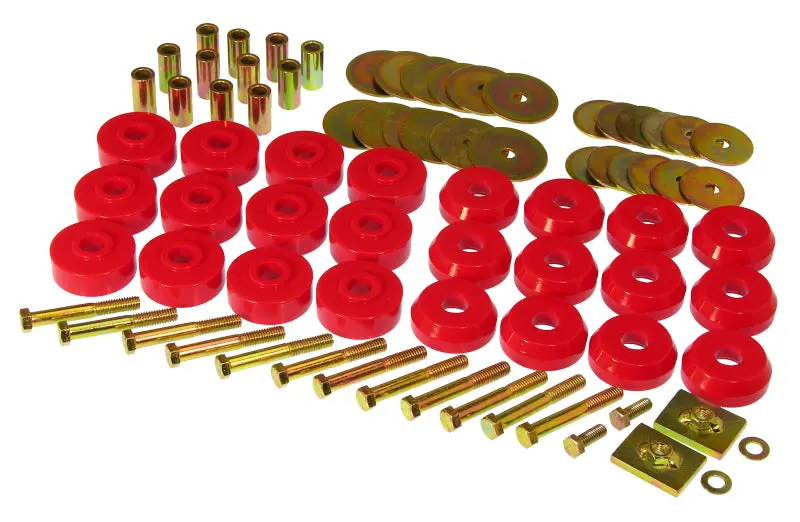 Prothane Chevy Conv Impala / Belair Body Mount Kit - Red 1