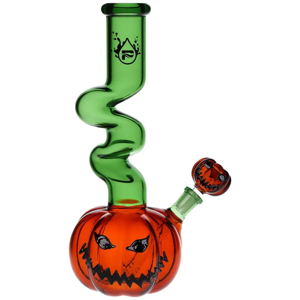 Pulsar Twisty And Wicked Jack-O-Lantern Glass Water Pipe - 11" / 14Mm F 1
