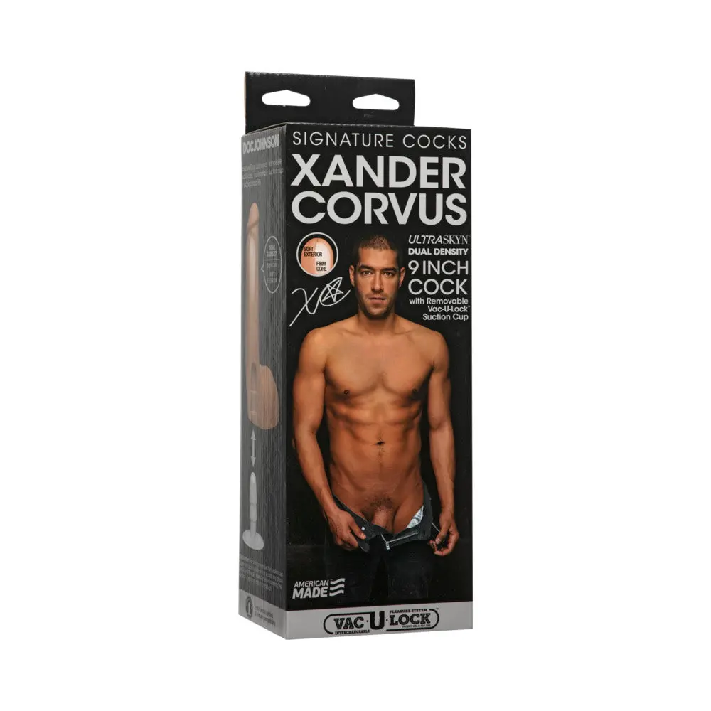 Signature Cocks - Xander Corvus - 9In Ultraskyncock W/Removable Vac-U-Lock Suction Cup Vanilla 1