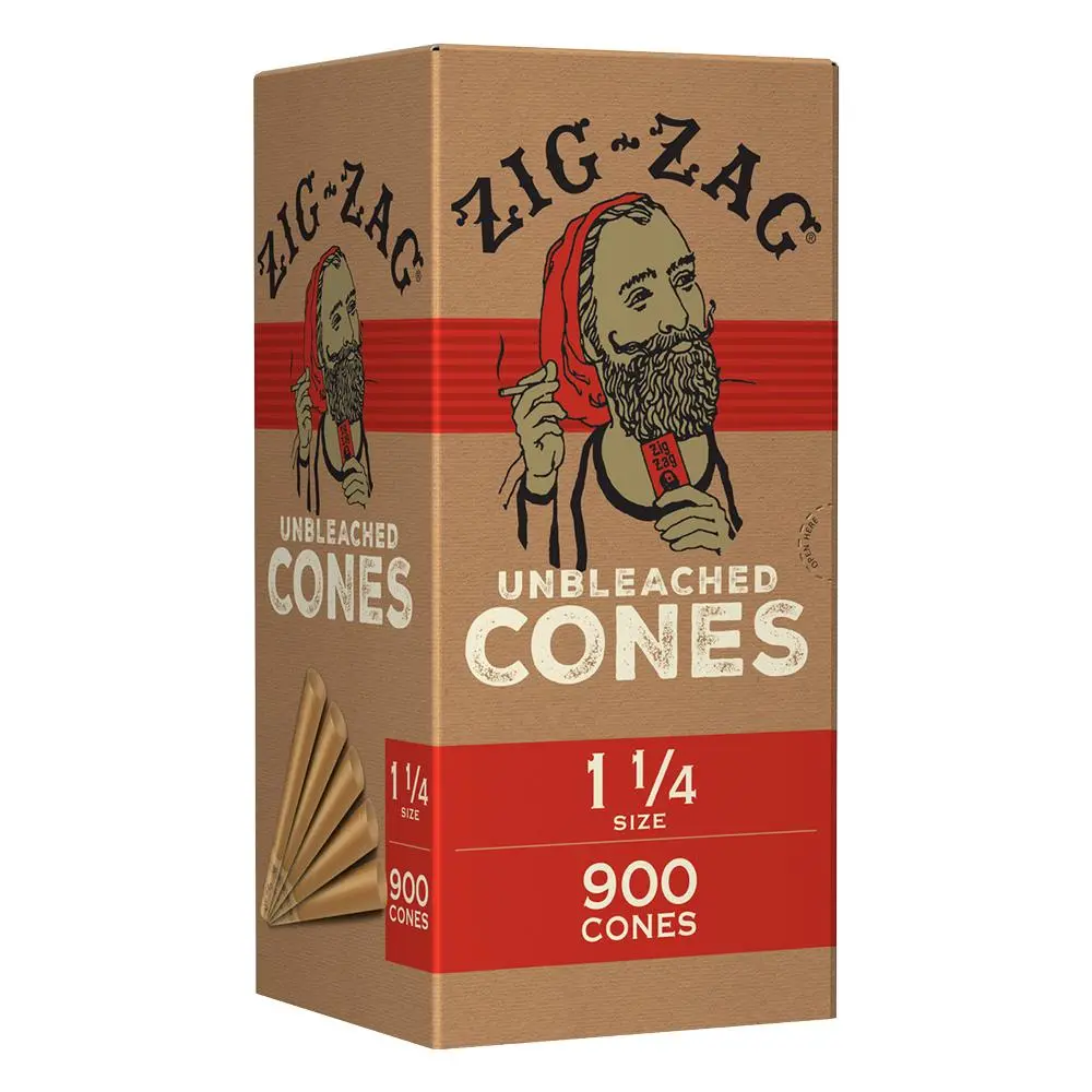 Zig Zag Unbleached Cones | 1 1/4" | 900Ct Bulk Box 1