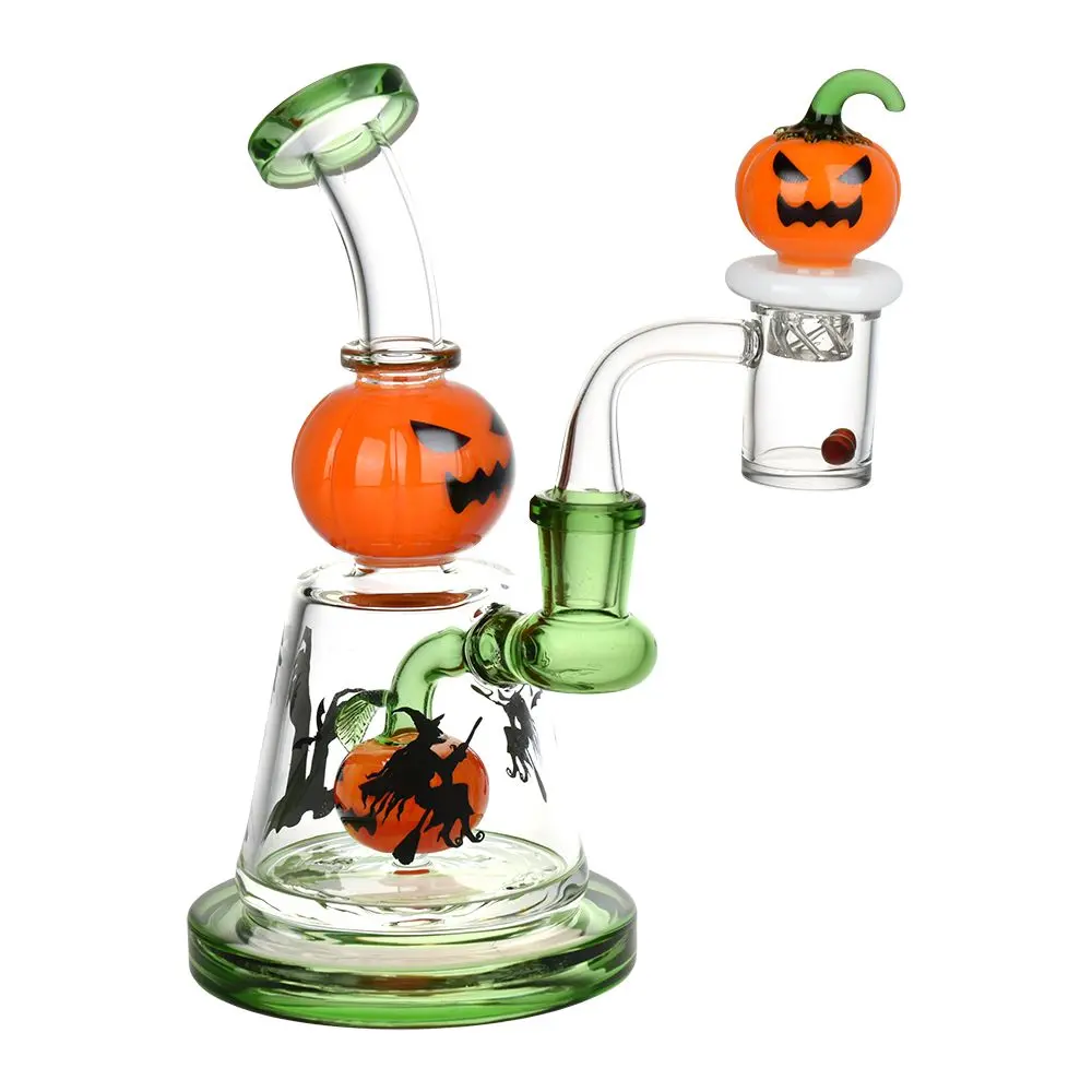 Halloween Ball Glass Dab Rig Set - 6.75" / 14Mm F 1