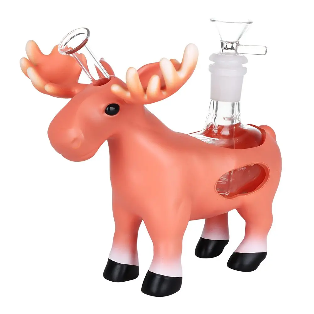 A-Moose Bouche Silicone & Glass Bubbler - 6" / 14Mm F 1