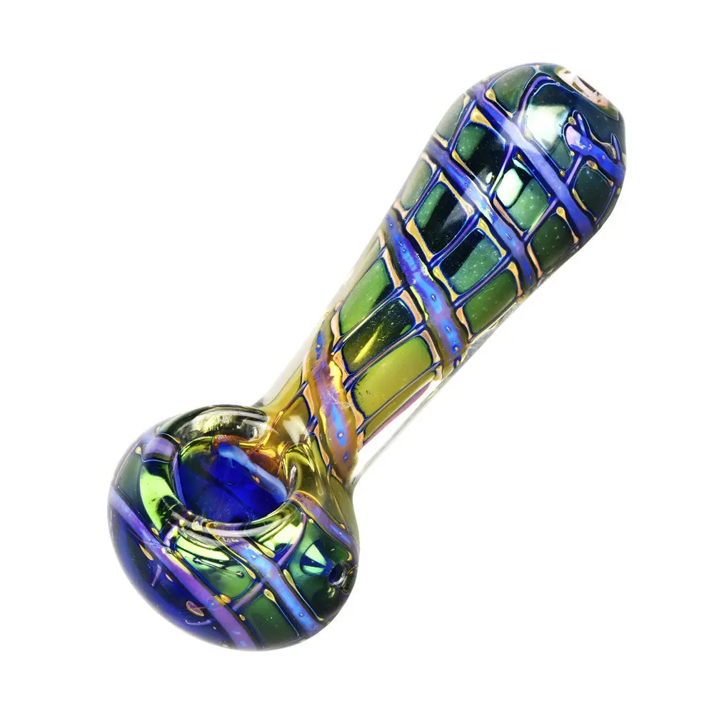 Butterfly Wing Macro Fumed Spoon Pipe - 4.75" / Colors Vary 1