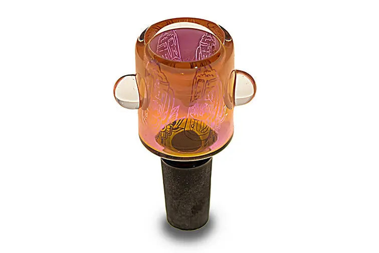 Black Base Fume Glass Glass Bowl 1