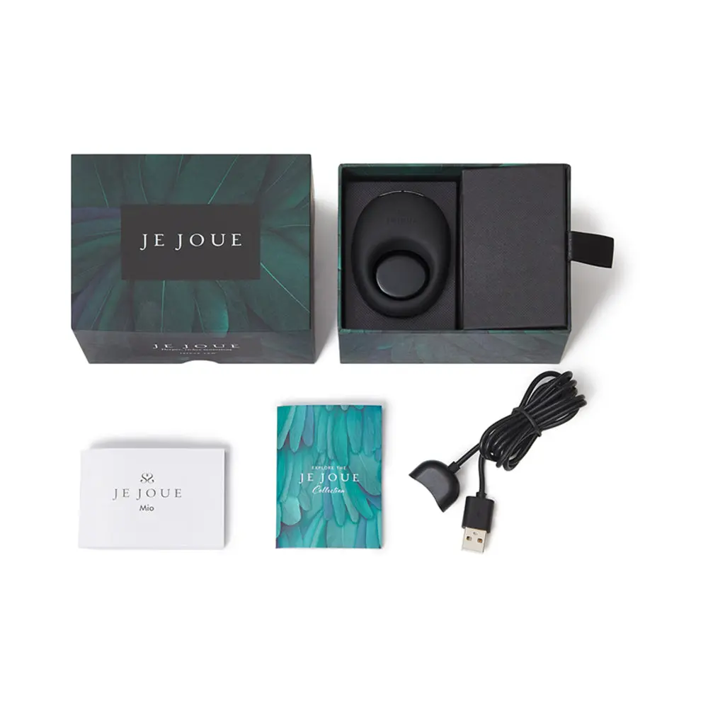 Je Joue Mio Rechargeable Vibrating Silicone Cock Ring Black 1