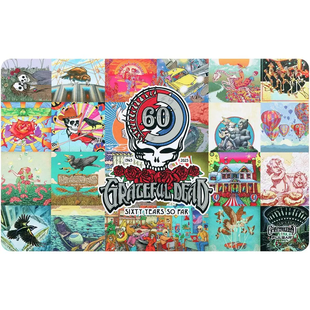 Grateful Dead X Pulsar Dabpadz Fabric Top Dab Mat - 60Th Anniversarry / 16"X10" 1