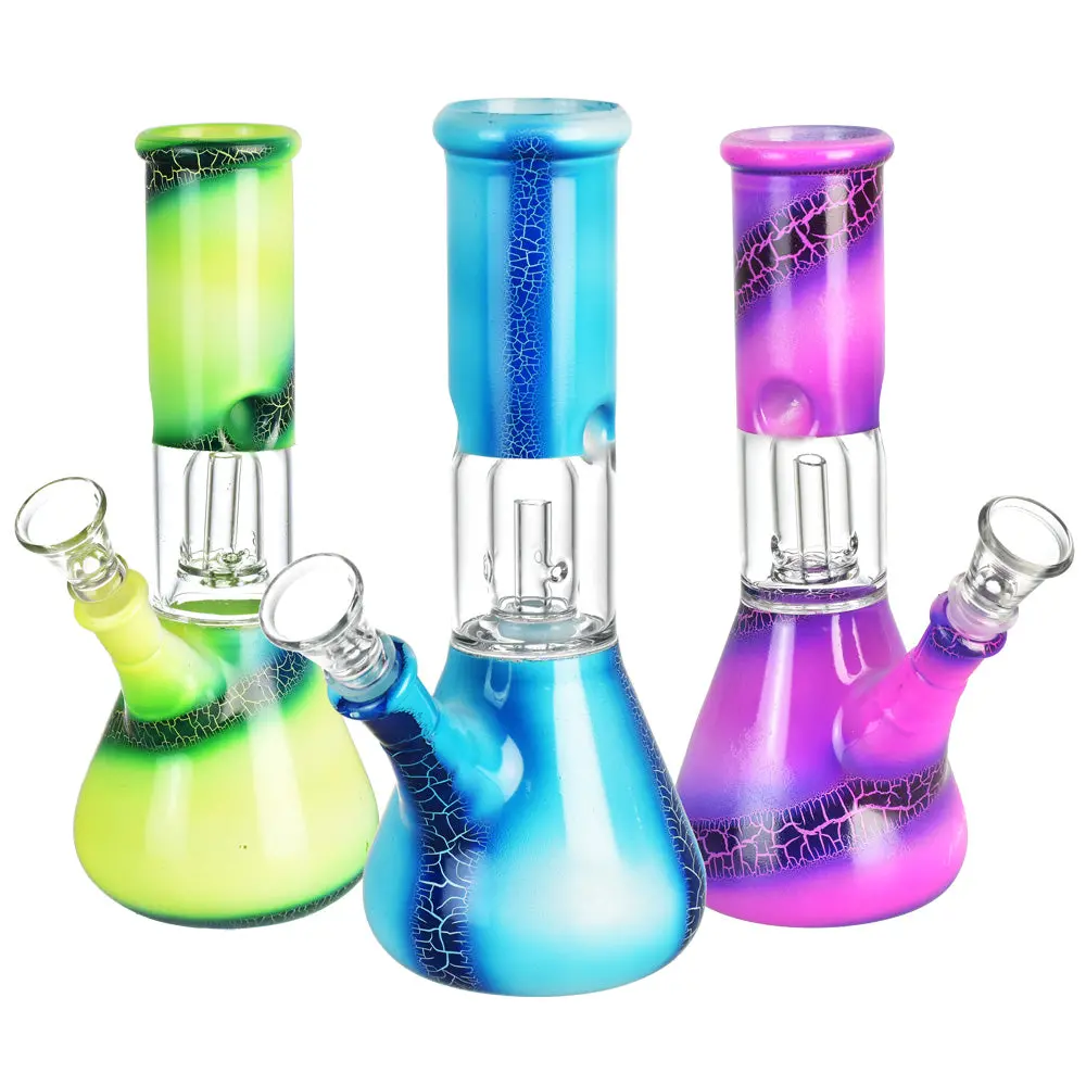 Lava Ombre Beaker Water Pipe - 8"/14Mm F/Clrs Vry 1