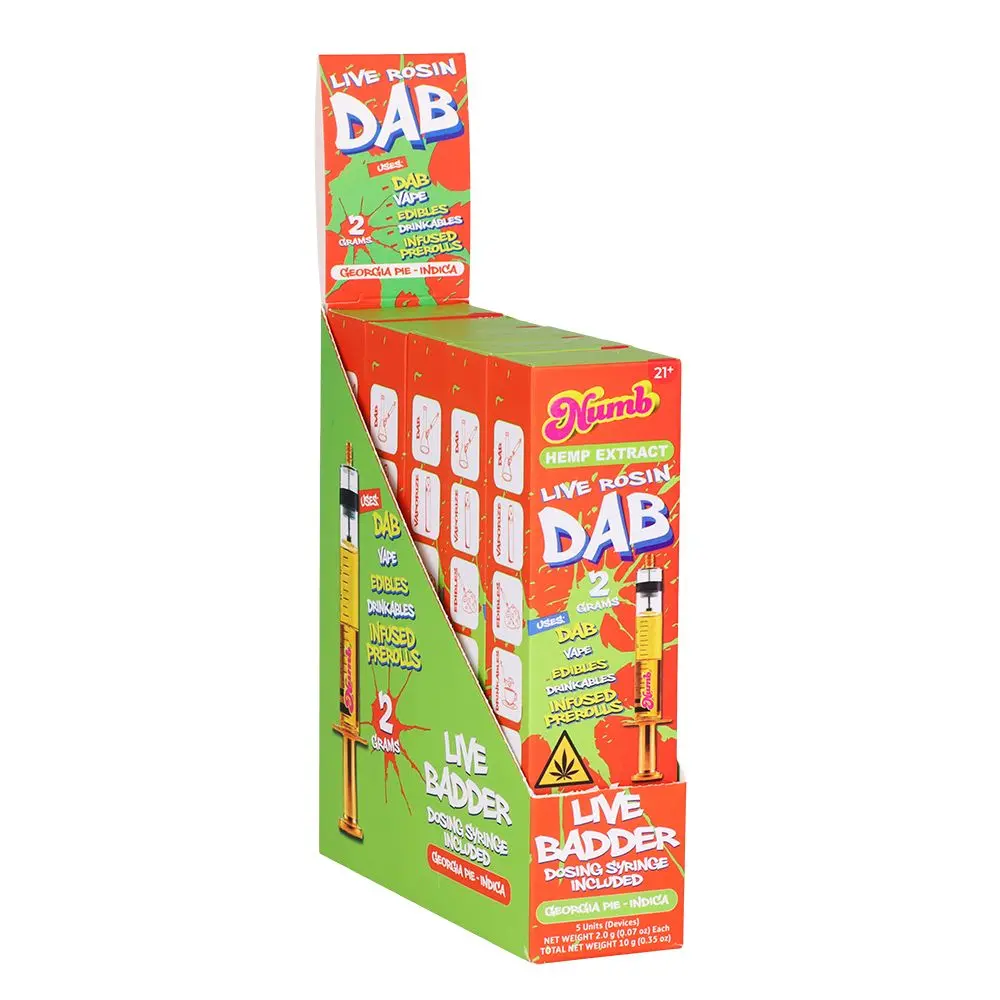 Numb Thca Live Rosin Badder Glass Syringe | 2G | 5Ct Display 3