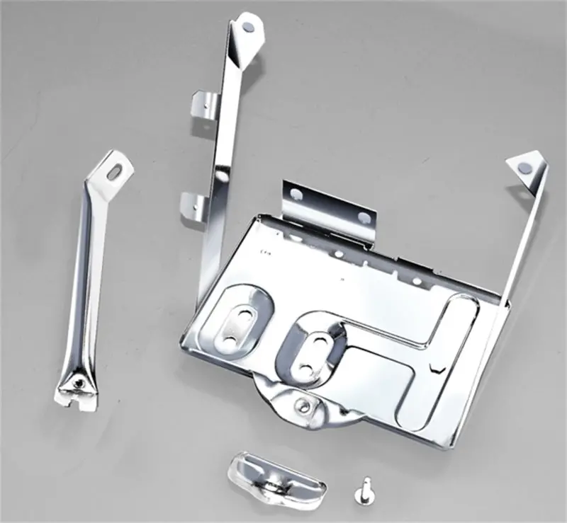 Rugged Ridge 76-86 Jeep Cj Stainless Steel Battery Tray Kit 1